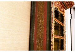 Thai Temple Form Wall Curio Cabinet