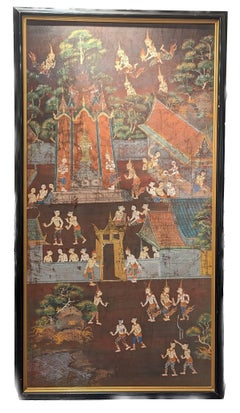 Peinture de rouleaux de temple thaïlandais