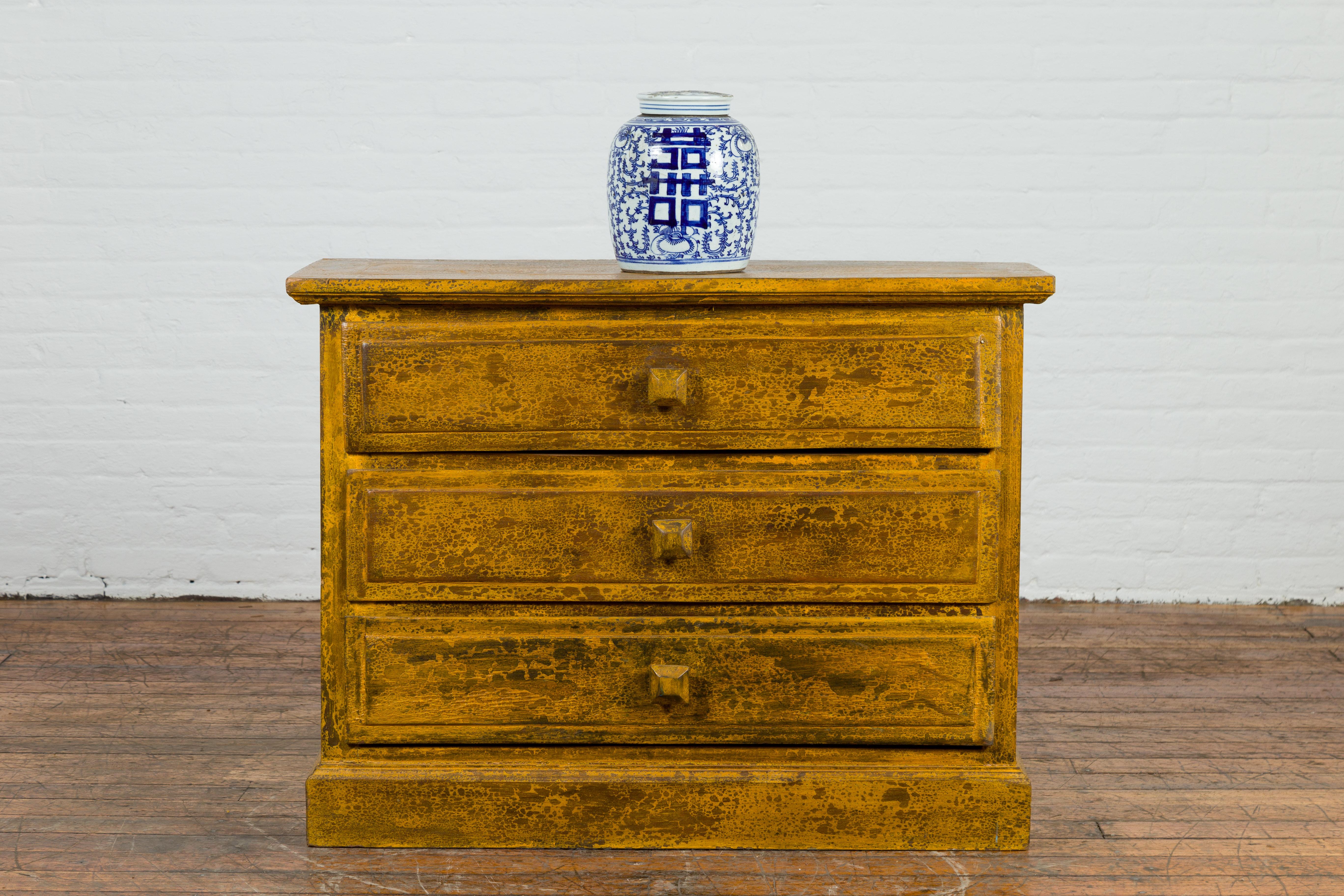 mustard chest of drawers