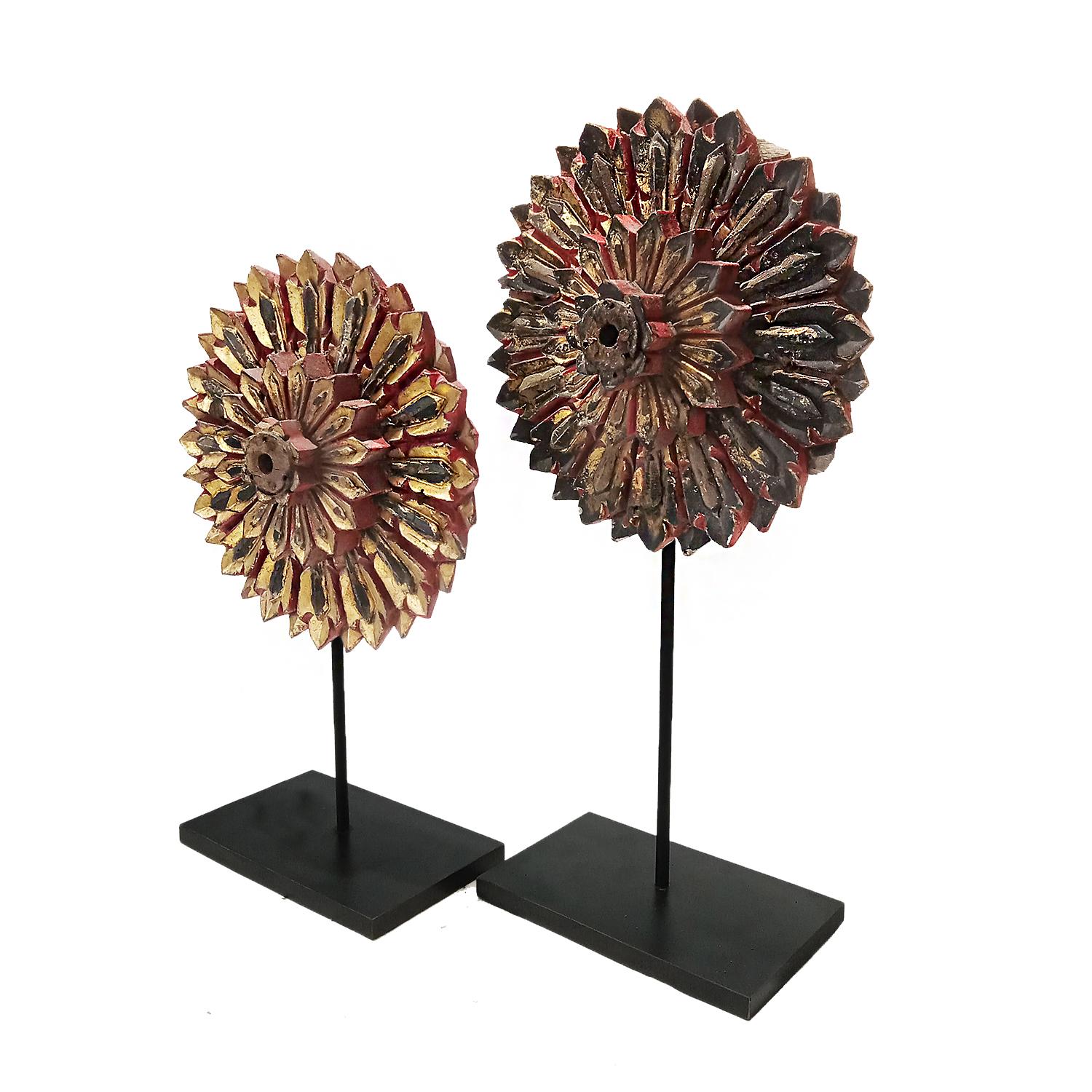 Other Thai Wood Flower Sculptures For Sale