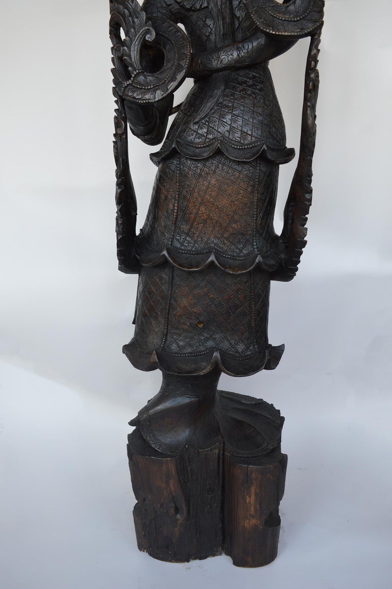 Thai Wood Sculpture of Buddha at 1stDibs