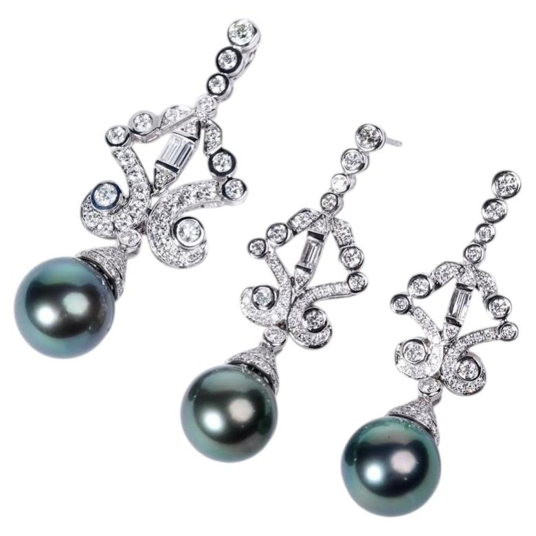 Thaitian Pearls & Diamonds 18k Gold Parure