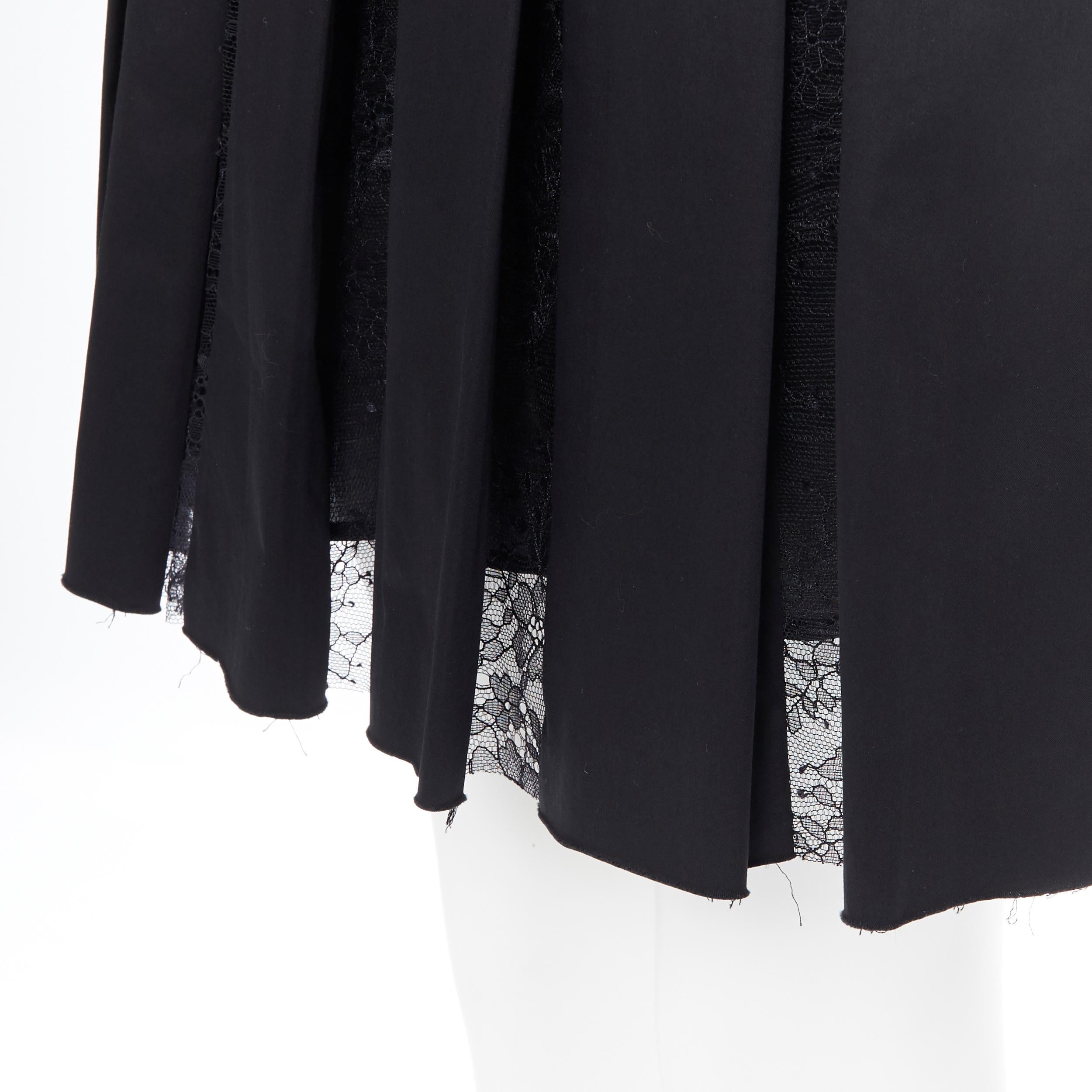 THAKOON black polyamide  floral sheer lace pleated lined flared mini skirt  US4
Brand: Thakoon
Model Name / Style: Pleated skirt
Material: Polyester
Color: Black
Pattern: Solid
Closure: Zip
Extra Detail: Raw cut hem.
Made in: Italy

CONDITION: