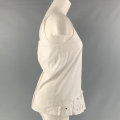 Chemisier A-Line THAKOON Taille 2 en coton mélangé blanc avec appliques