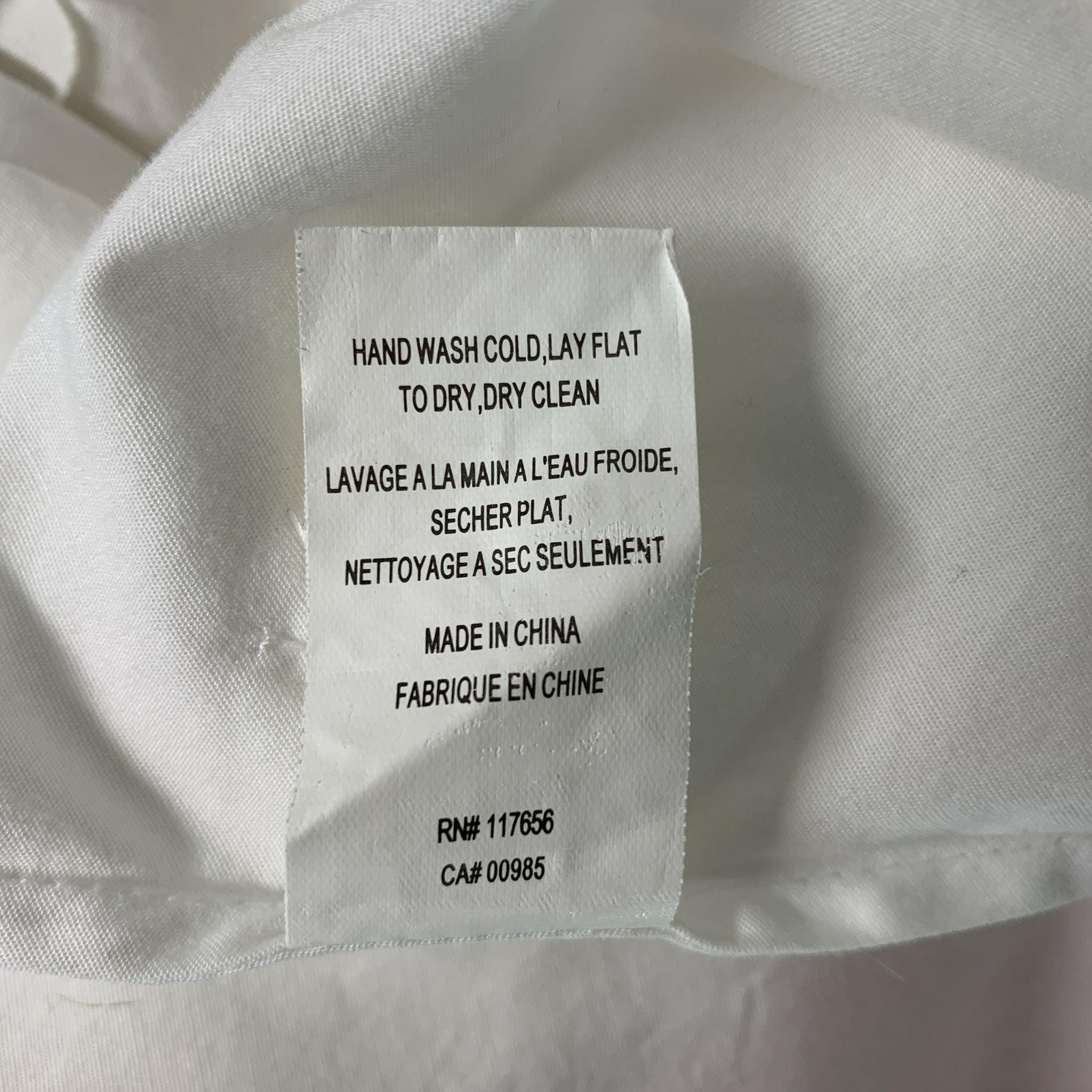 THAKOON Size 2 White Cotton Blend Aplique A-Line Blouse For Sale 2