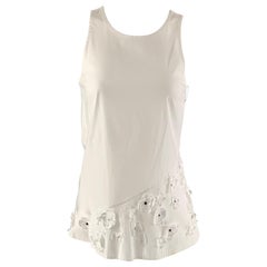 Chemisier A-Line THAKOON Taille 2 en coton mélangé blanc avec appliques