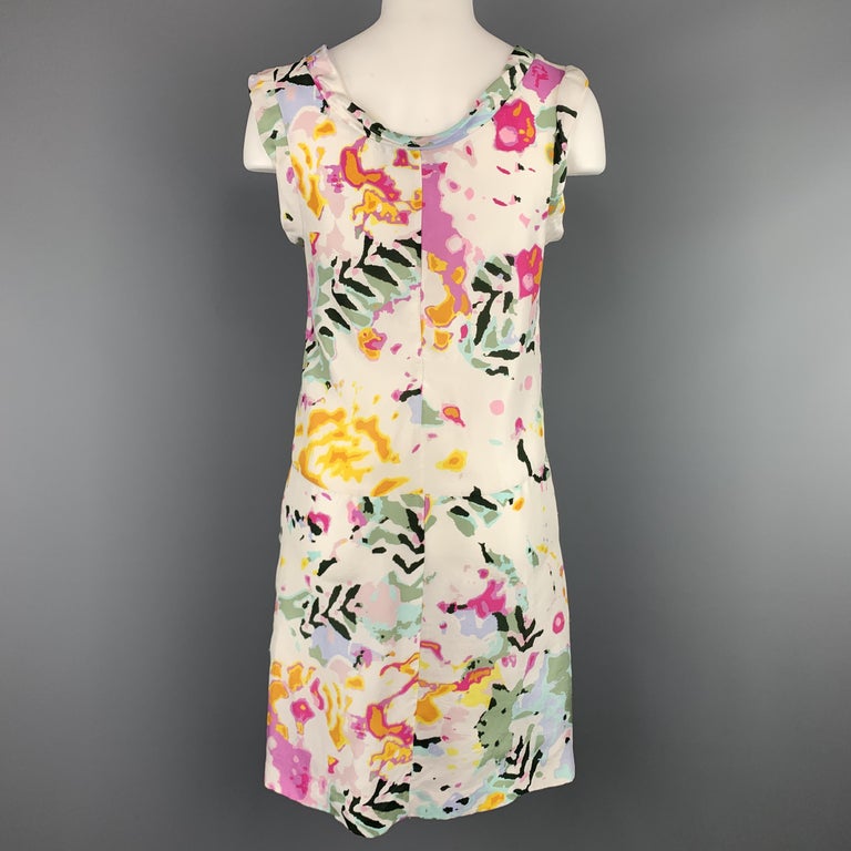 THAKOON Size M Grey & White Snake Skin Print Jersey Dress