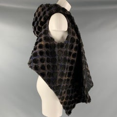 THAKOON Gilet à capuche en laine mélangée Brown Purple Taille S