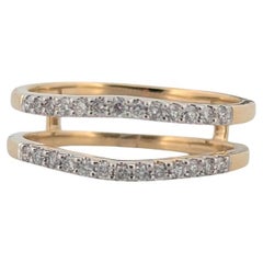 Thalia  Anello in oro giallo 14K, diamanti naturali 0,26 CTW, misura 7 Regalo