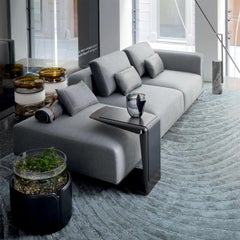 Thalina Gray Wool Blanket and Cushion Travel Set