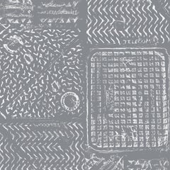 Thames-Printed London Manhole Wallpaper, Charcoal