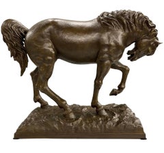 Patinierter Bronzeguss eines Pferdes