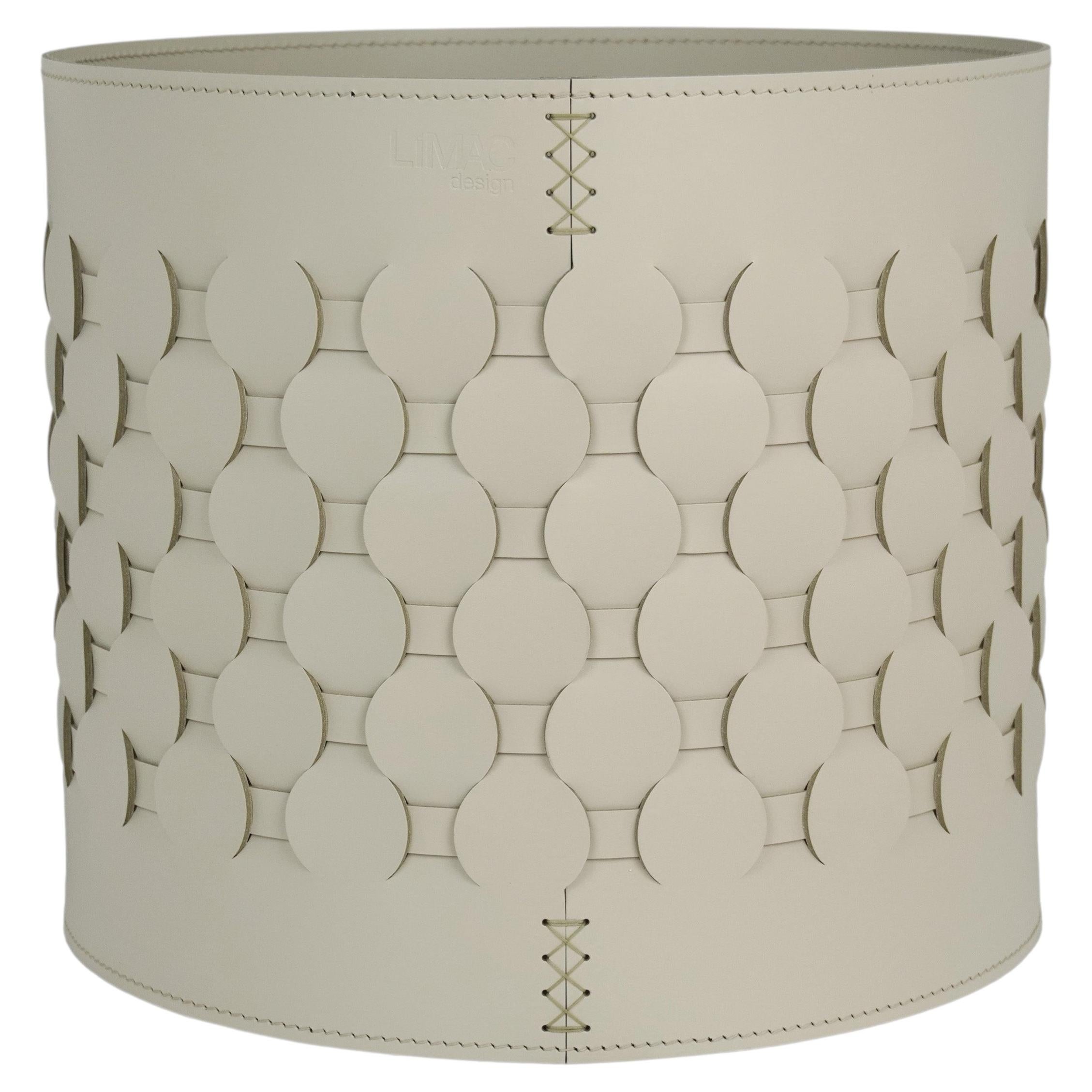 THANASIS hand woven regenerated leather planter for indoor use - large For Sale