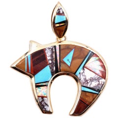 Thane DeLeon 14 Karat Yellow Gold Bear Pendant