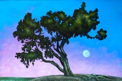 "Moongazer" by Thane Gorek, Original Oil Painting, Landscape with Moon