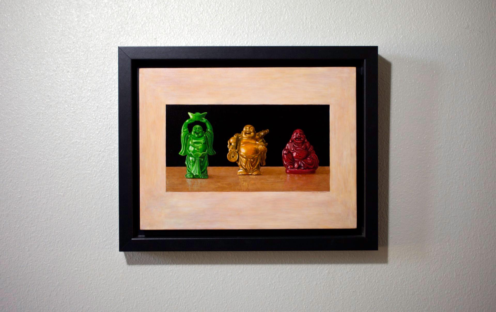 Stop and Go Buddhas - Painting by Thane Gorek