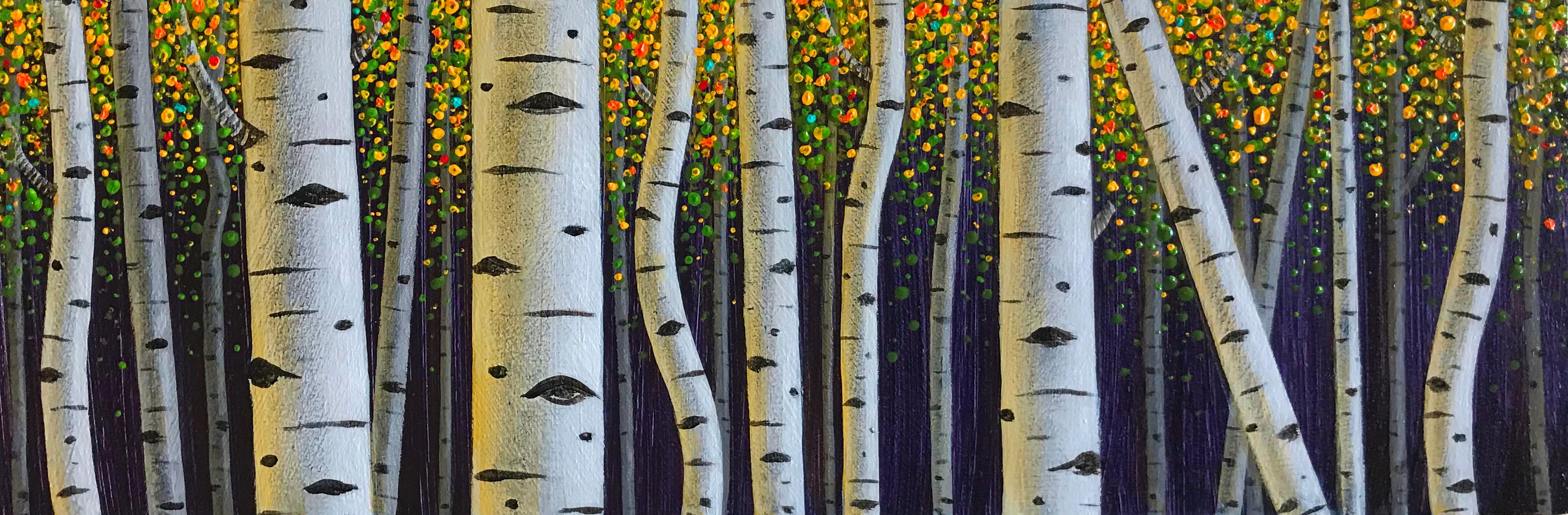 „Ohne Titel“ von Thane Gorek, Original-Ölgemälde, Colorado Aspen