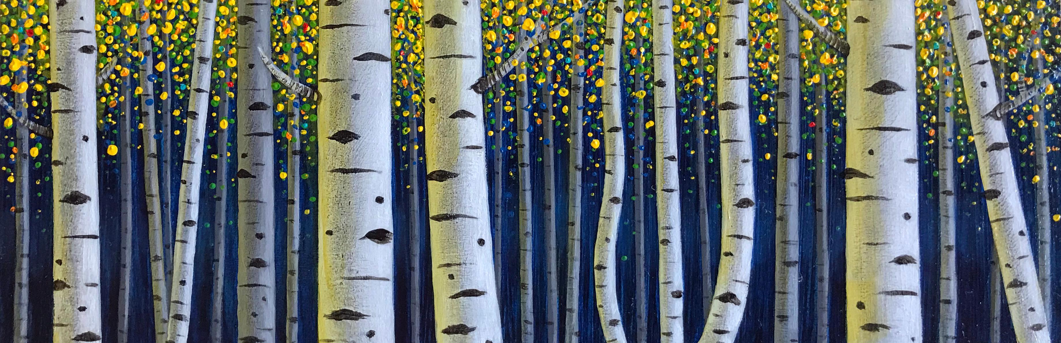 „Ohne Titel II“ von Thane Gorek, Original-Ölgemälde, Colorado Aspen