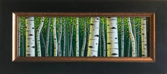 « Untitled III » de Thane Gorek, peinture à l'huile originale, Colorado Aspen