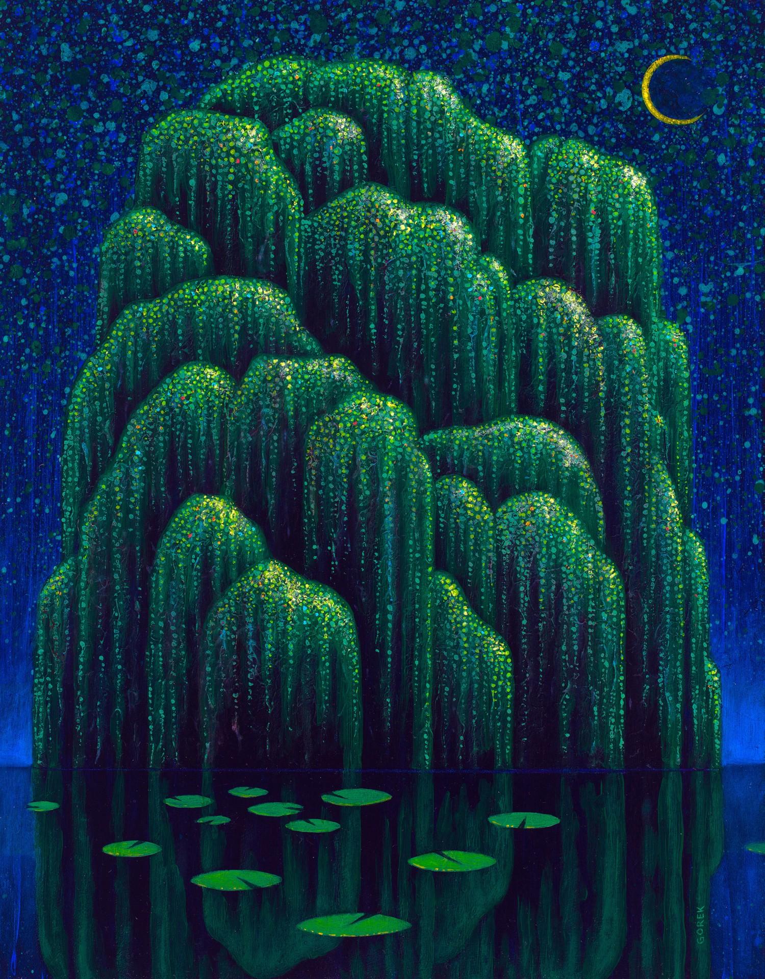Thane Gorek Landscape Painting - Willow Moon