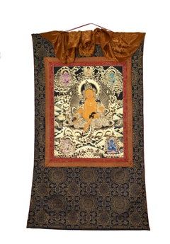Tibetan Painting Thangka Wealth God Jambhala Hand Painted
