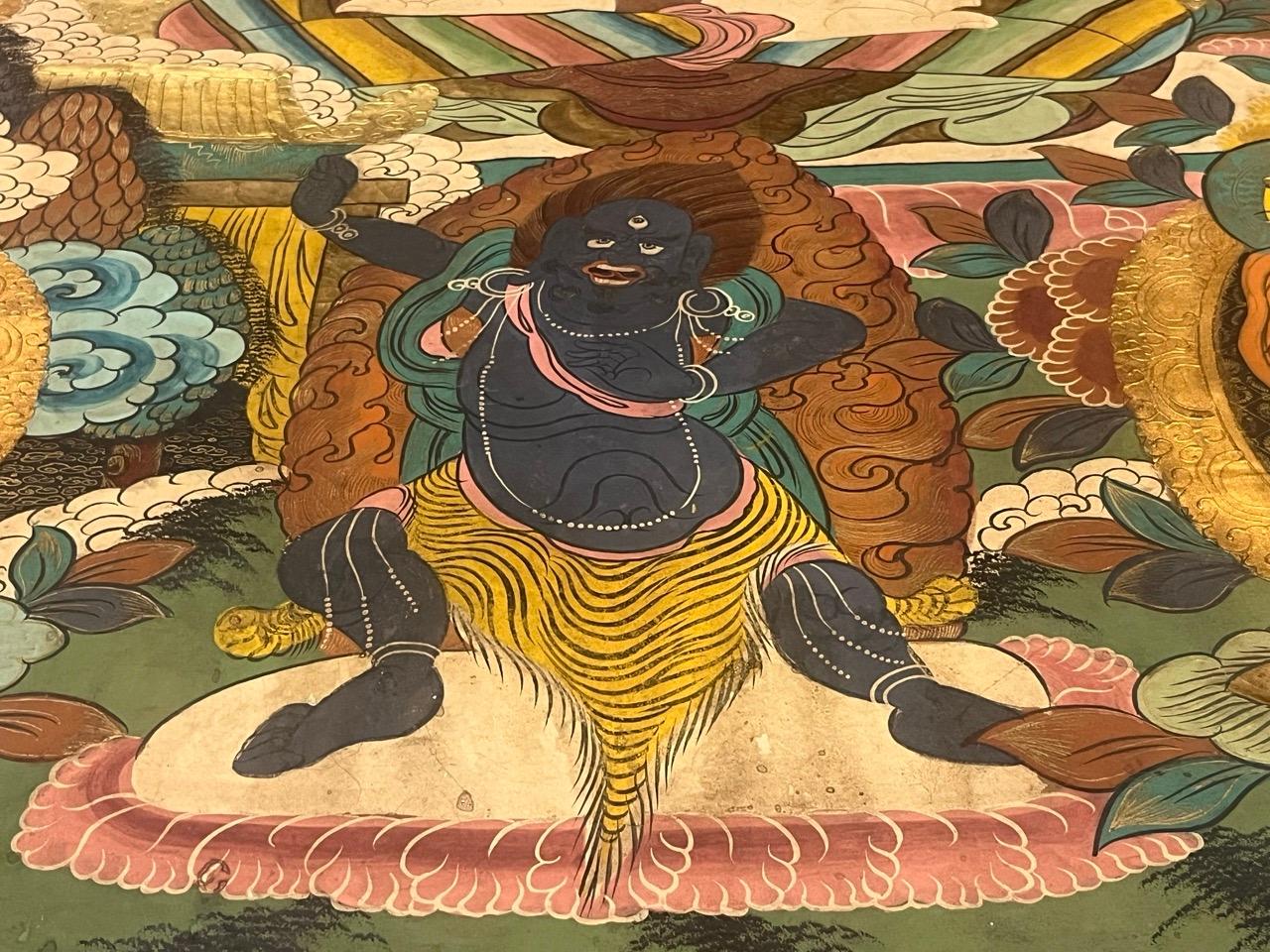Nepalese Thanka Artwork Hand Made in Nepal Rug 3’3