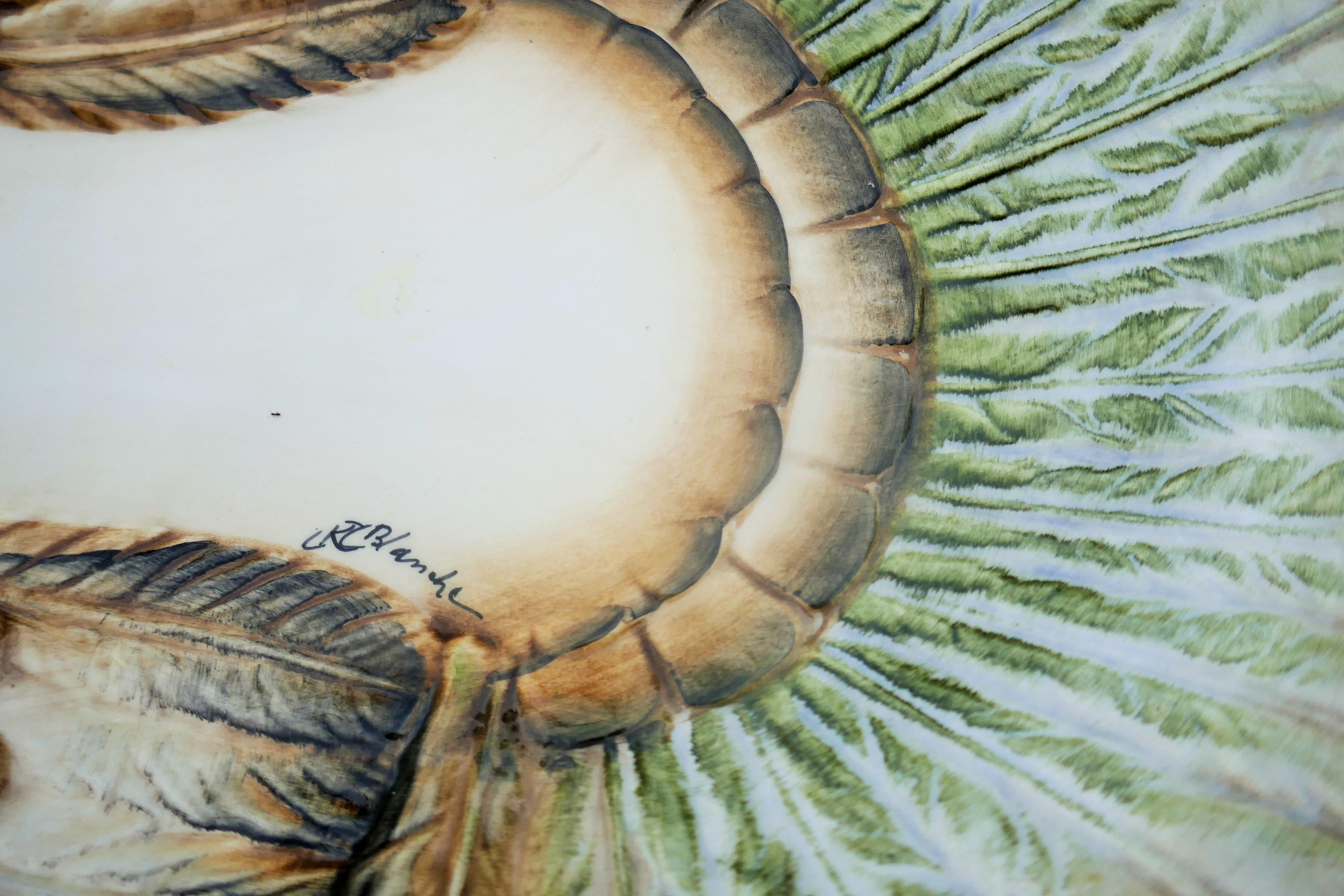 Late 20th Century Thanksgiving - Set of seven ceramic plates - R B Blanche .- Turkey en vente