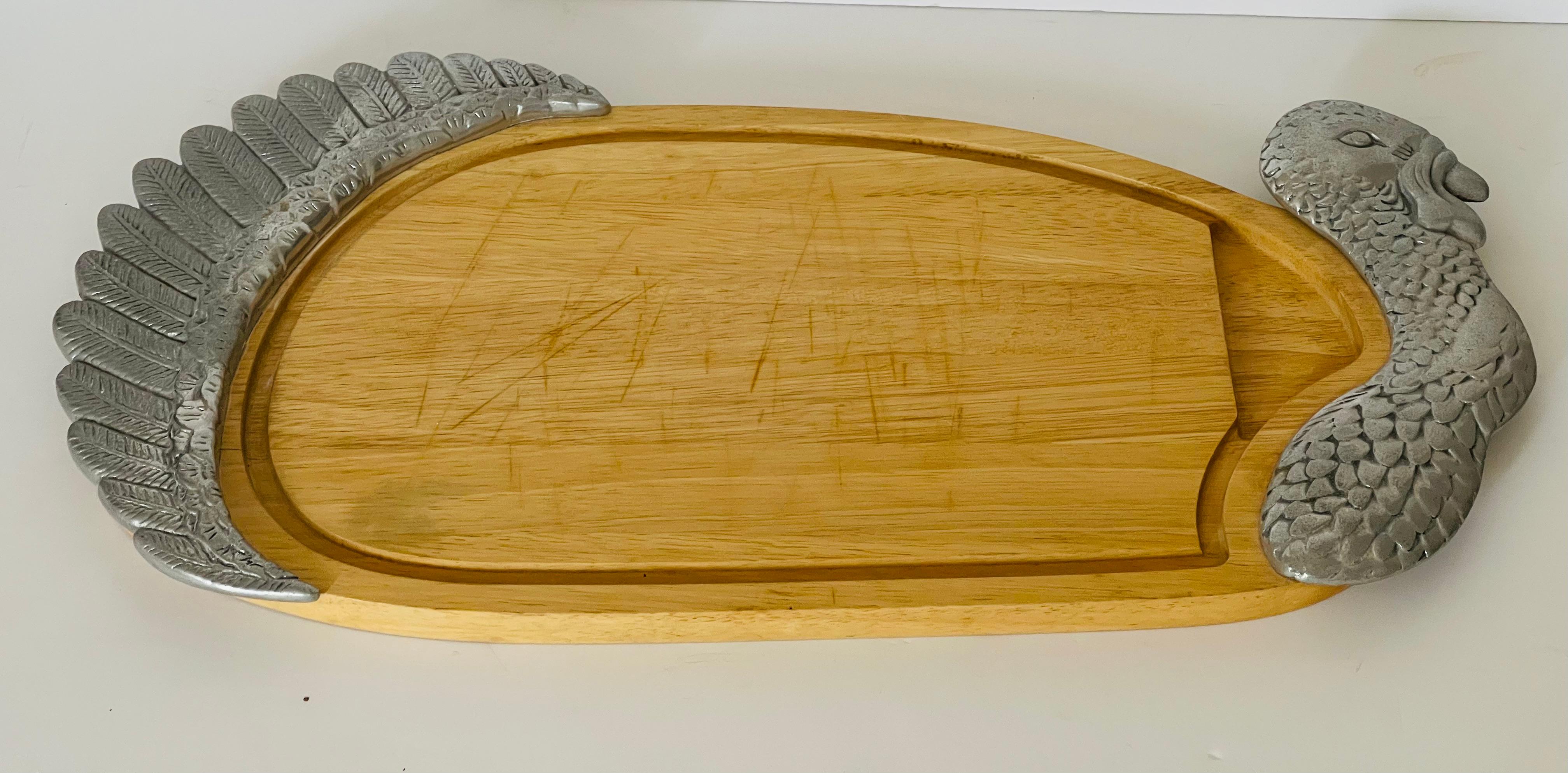 Bandeja de madera con pavo de Acción de Gracias clásico estadounidense en venta