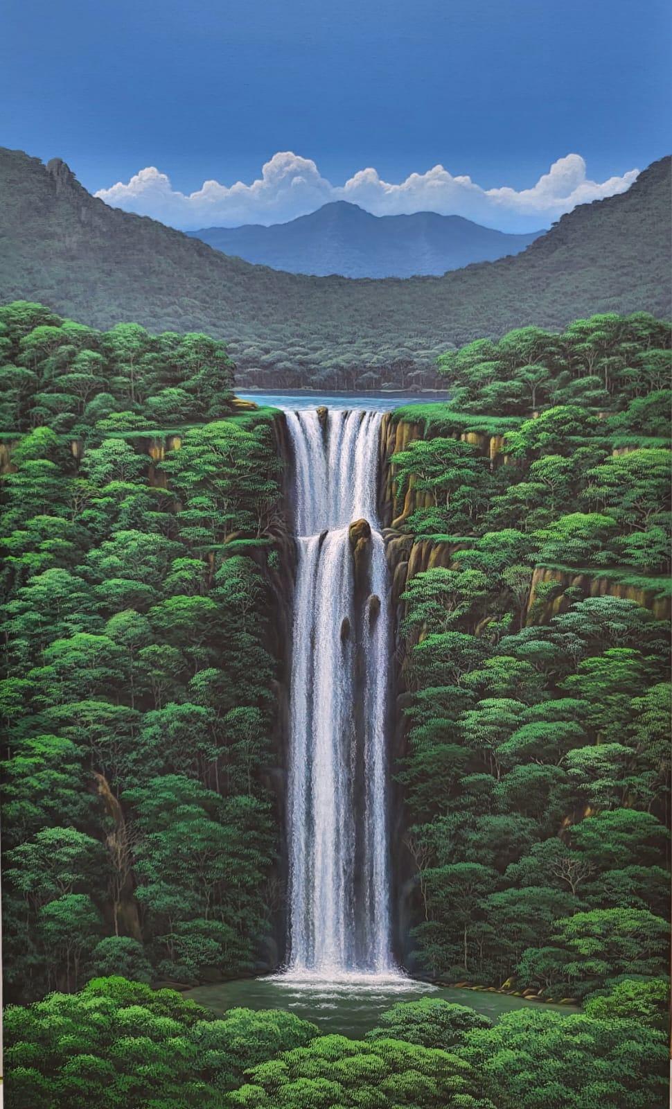 Thannyo De Freitas Landscape Painting - Cascada 4