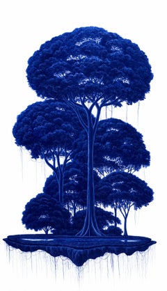 Île flottante bleue