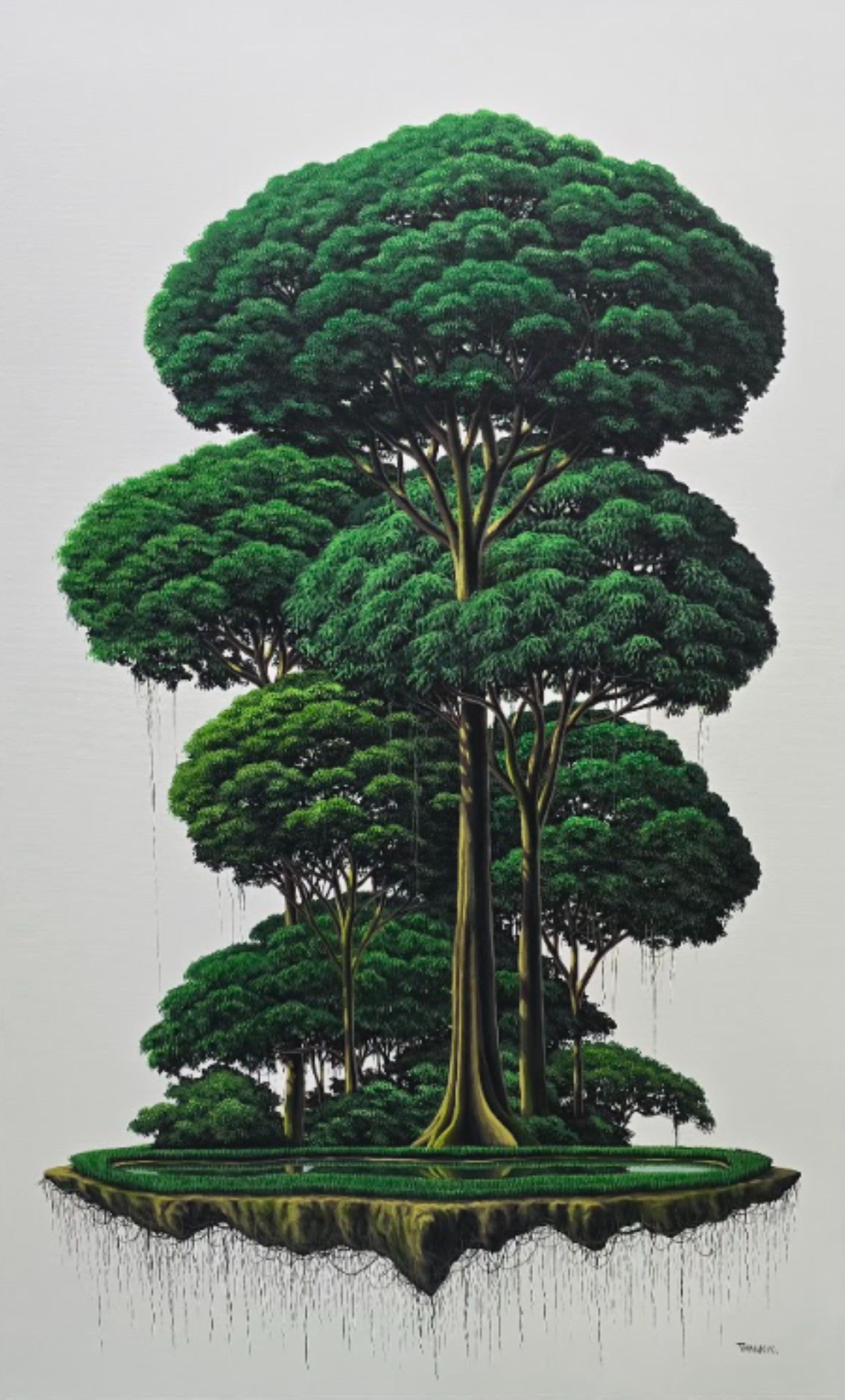 Thannyo De Freitas Landscape Painting - Green Island VII