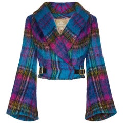 That Vivienne Westwood Gold Label 1993 Tartan Mohair Jacket With Bell Sleeves