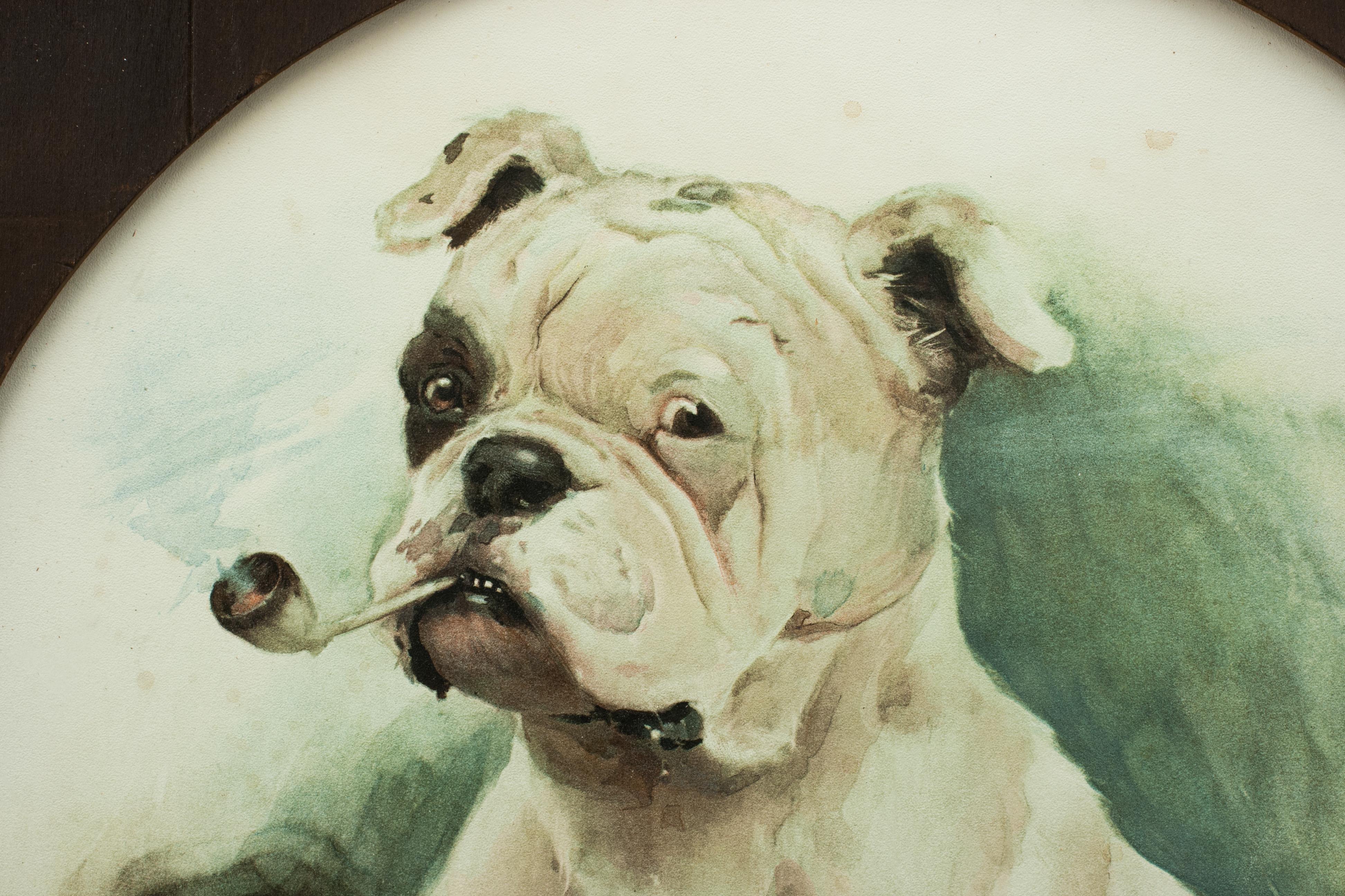 That's Bully by Cecil Aldin in Original Kennel Frame, Dog Picture In Good Condition In Oxfordshire, GB