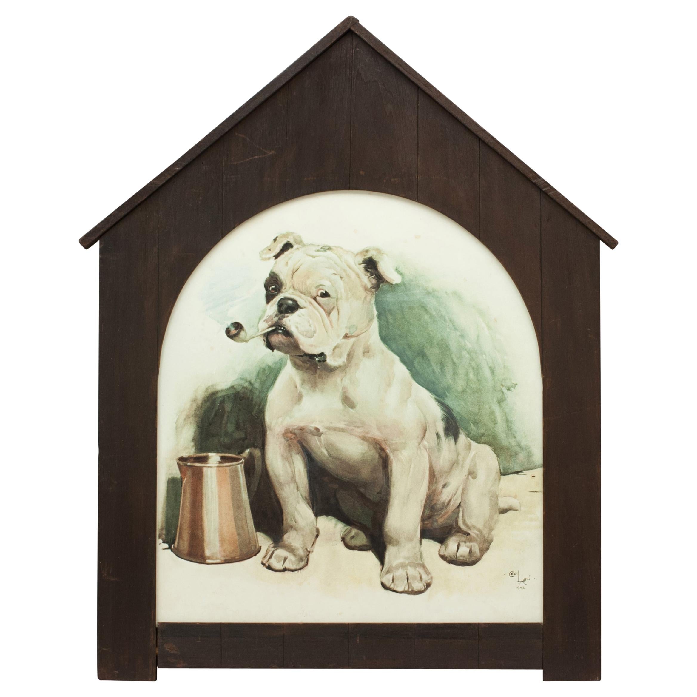 That's Bully by Cecil Aldin in Original Kennel Frame, Dog Picture