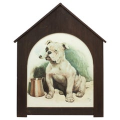 Antique That's Bully by Cecil Aldin in Original Kennel Frame, Dog Picture