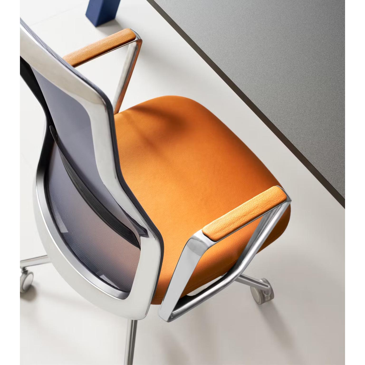 Other That's It Net Managerial Armchair With Mesh Backrest & Aluminum by Quinti Sedute For Sale