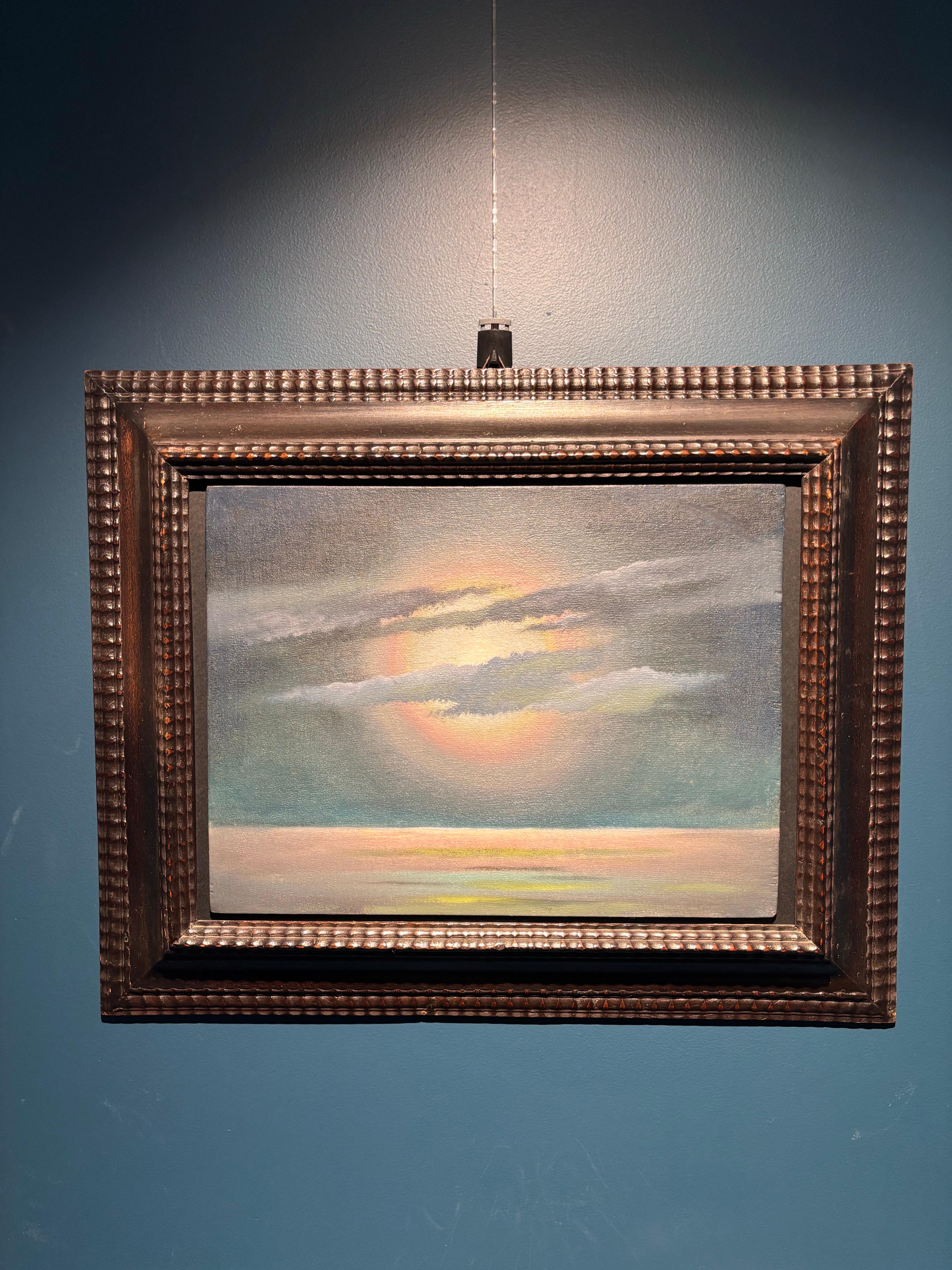 „ Luna dietro alle nuvole“ cm. 37 x 26  1940 ca. (Symbolismus), Painting, von Thayat (Ernesto Michahelles )