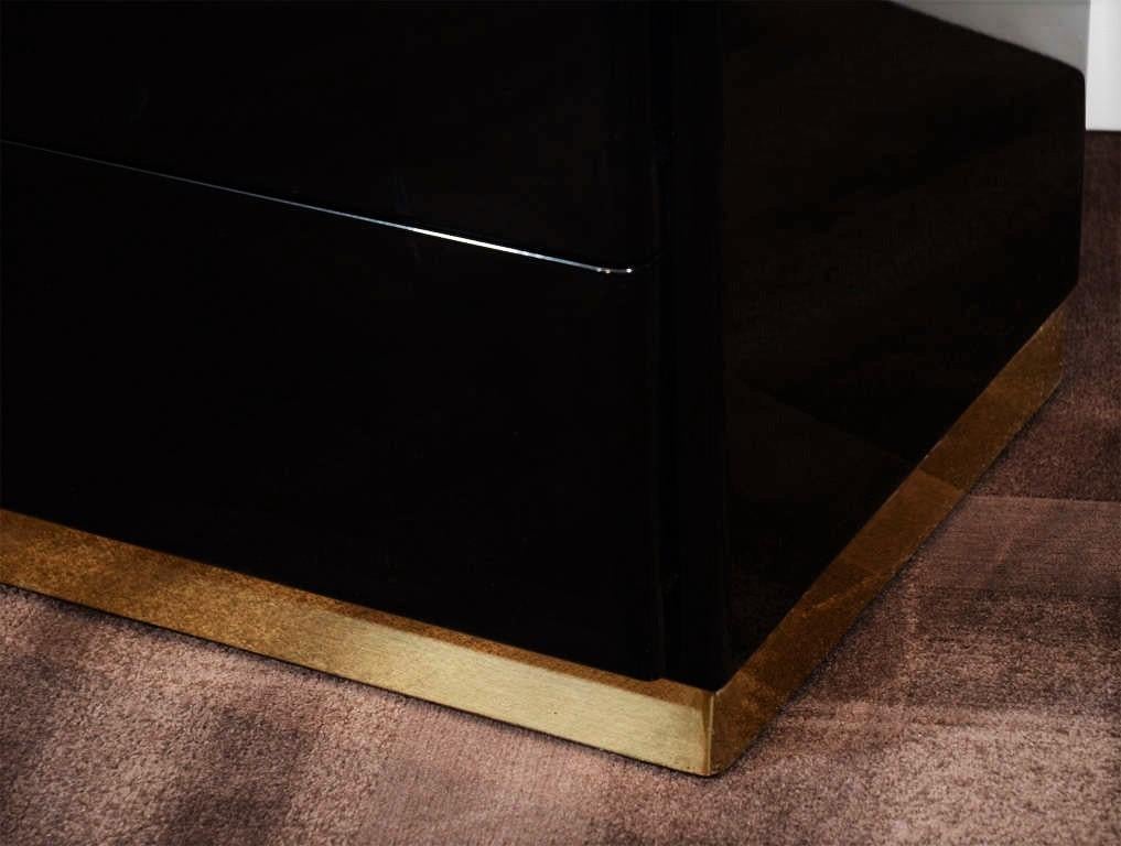 black lacquer nightstand