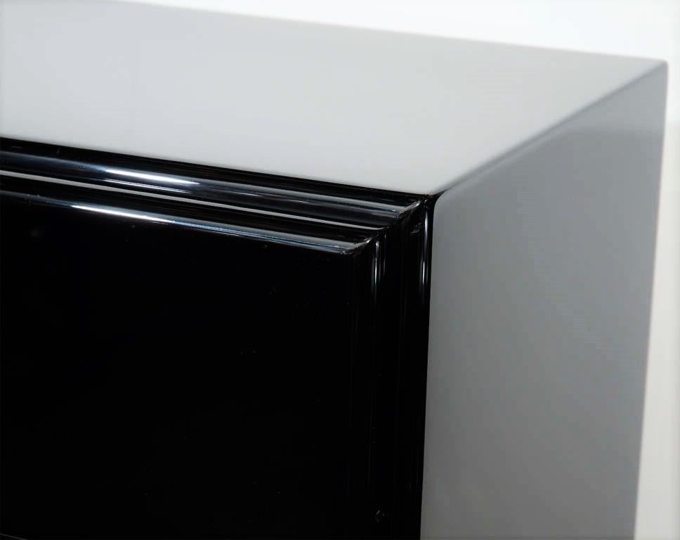 black lacquer nightstands for bedroom