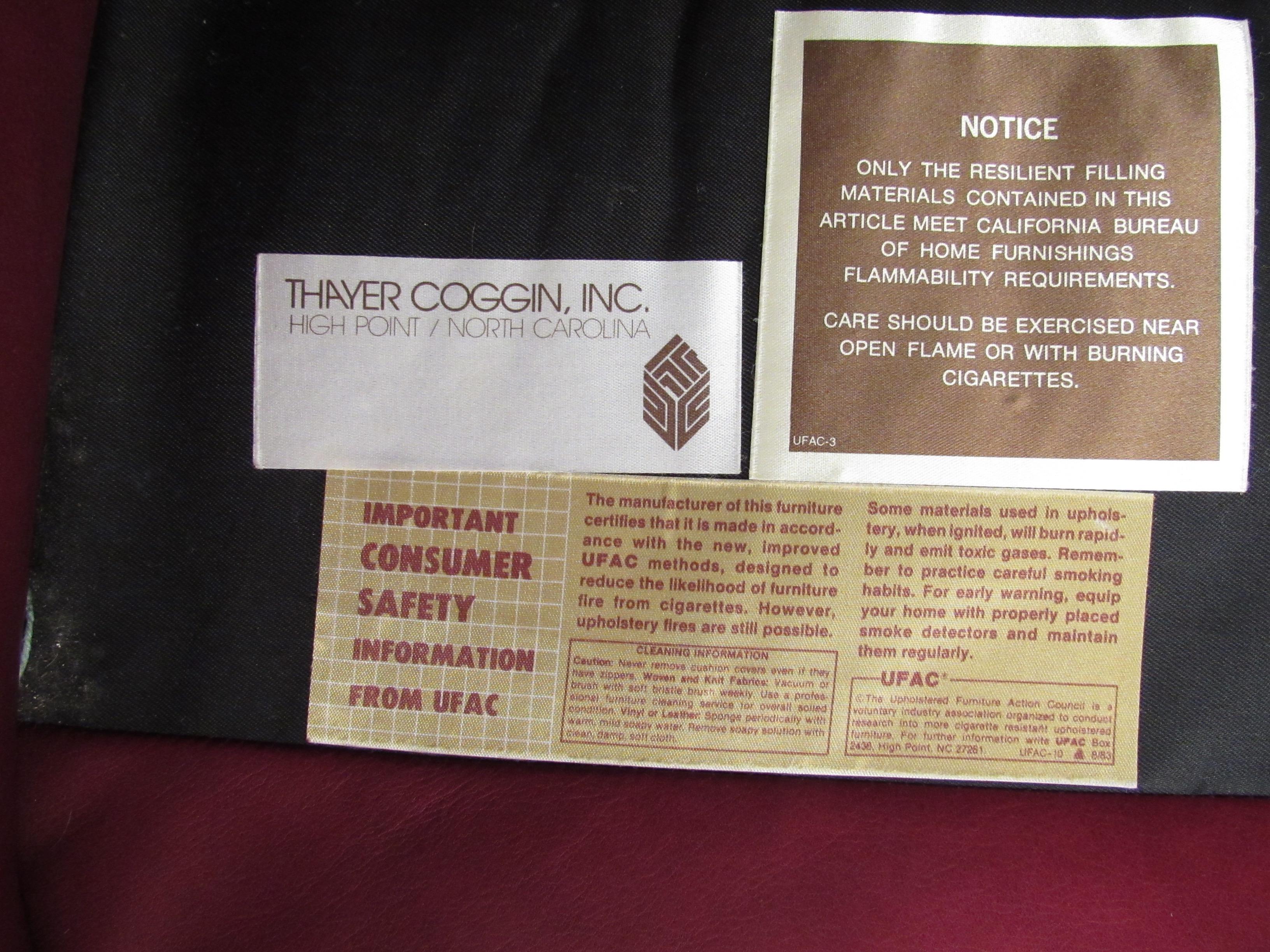Thayer Coggin „Boldido“ Loungesessel aus Leder von Milo Baughman im Angebot 4
