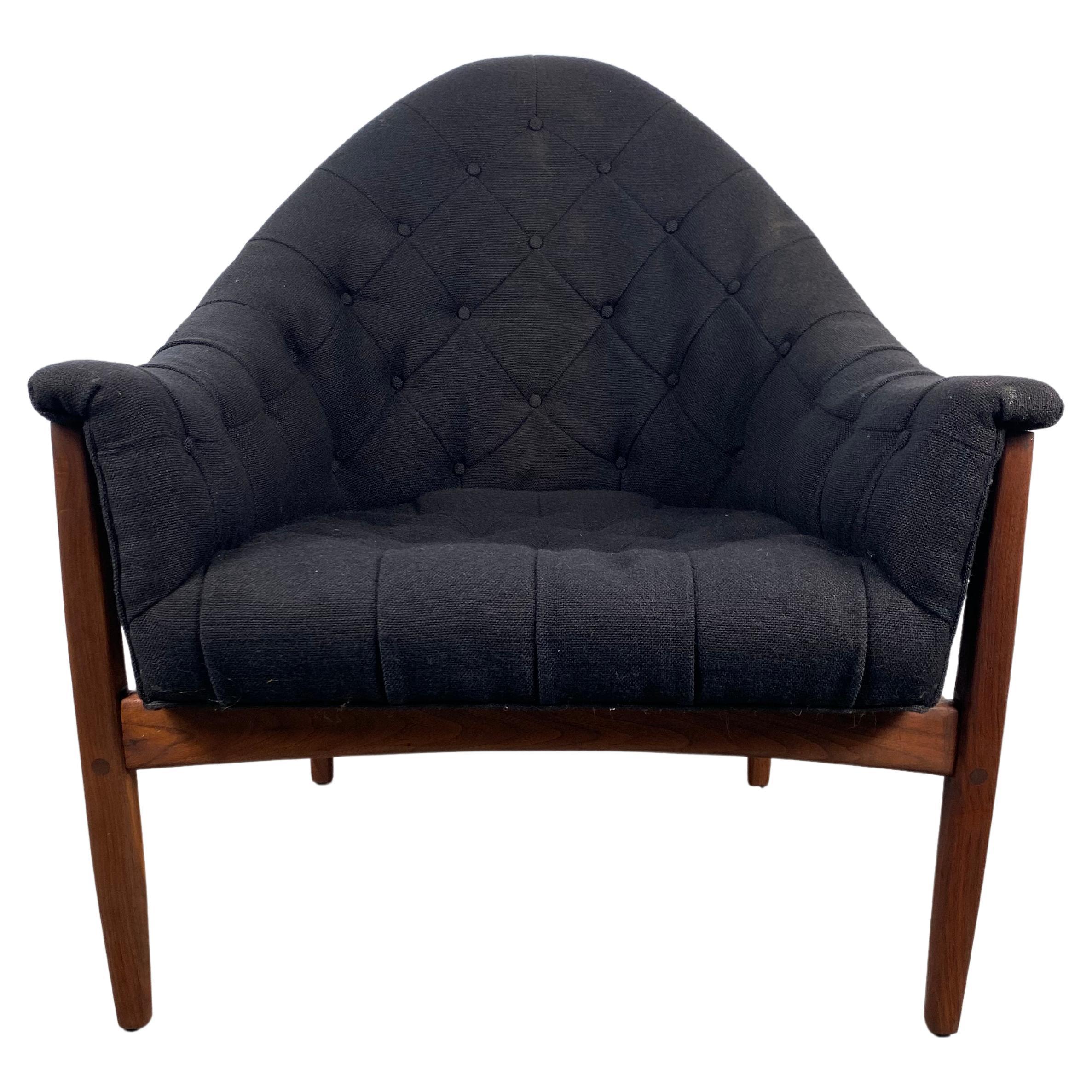 Fauteuil de salon Thayer Coggin par Milo Baughman avec cadre exposé rare, circa 1965 en vente