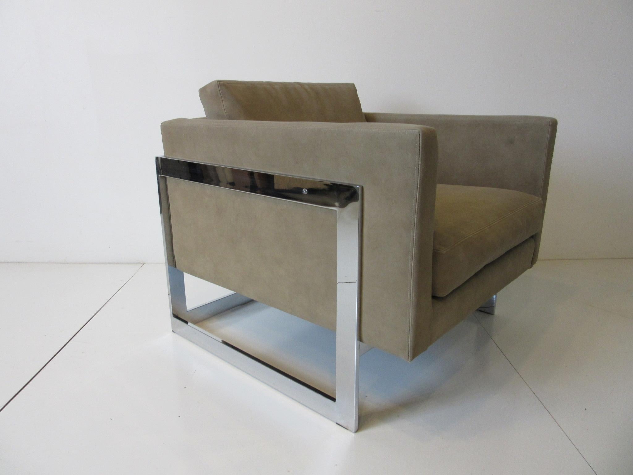 Thayer Coggin Cube Cantilever Lounge Chair by Milo Baughman 2