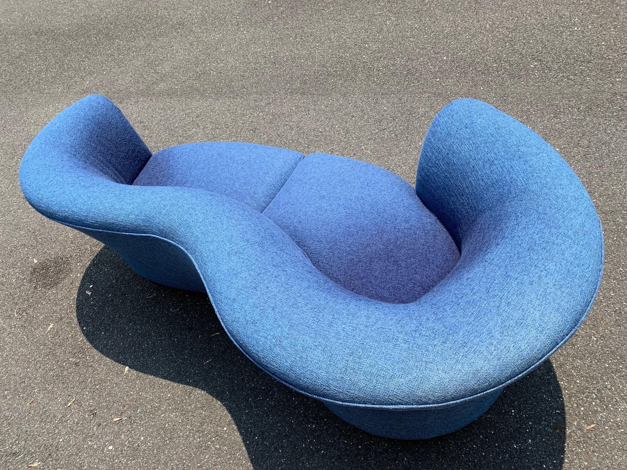 Post-Modern Thayer Coggin Curved Serpentine Sofa