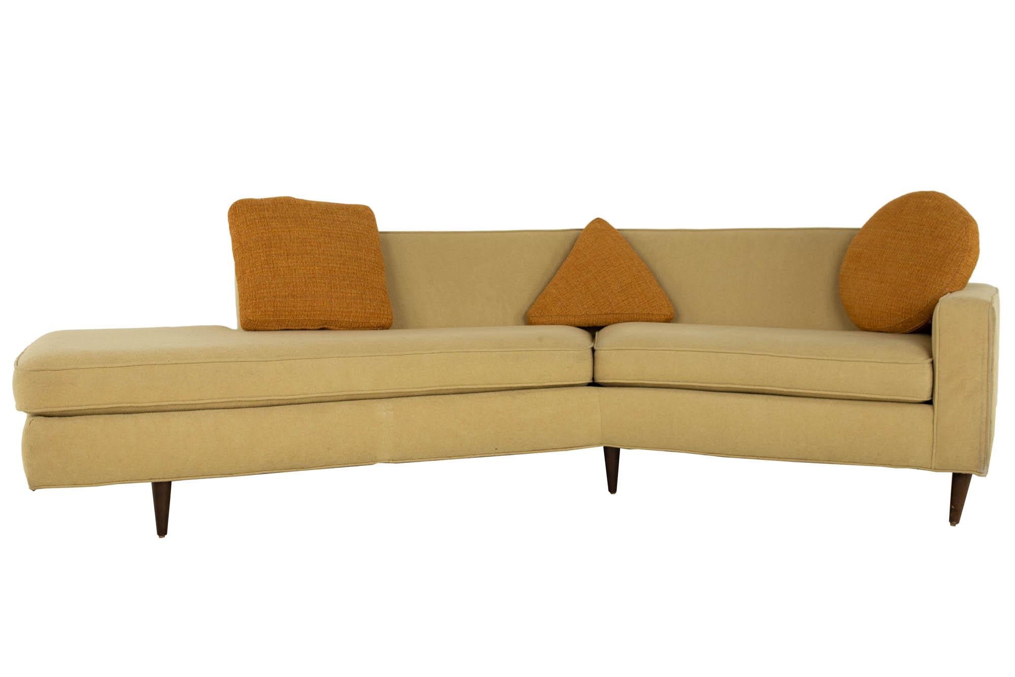 Upholstery Thayer Coggin Mid Century Angle Bumper Sectional Sofa