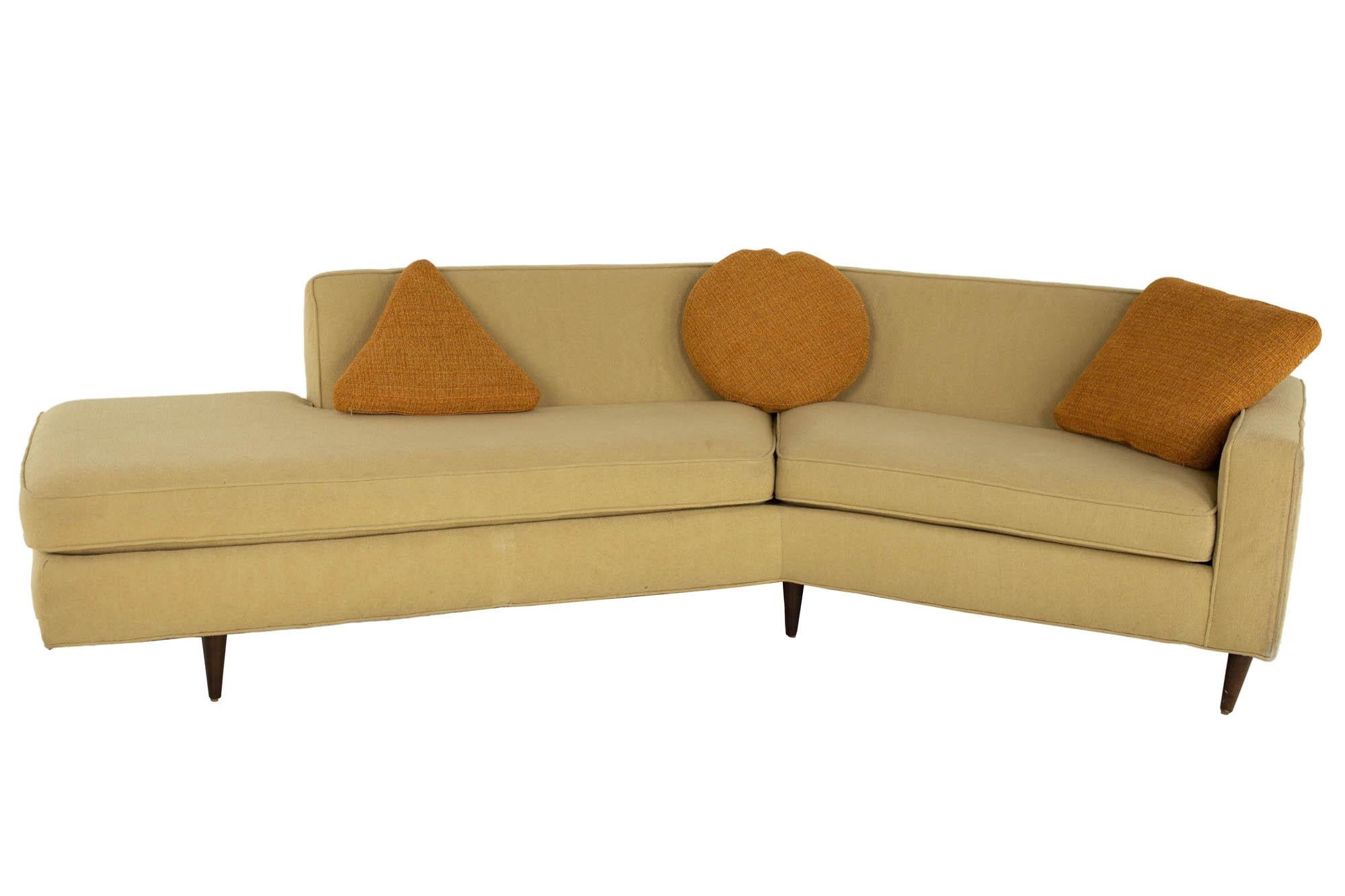Thayer Coggin Mid Century Angle Bumper Sectional Sofa 1