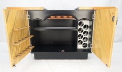 Thayer Coggin Milo Baughman 2 Door Yew Wood Liquor Cabinet Bar MINT