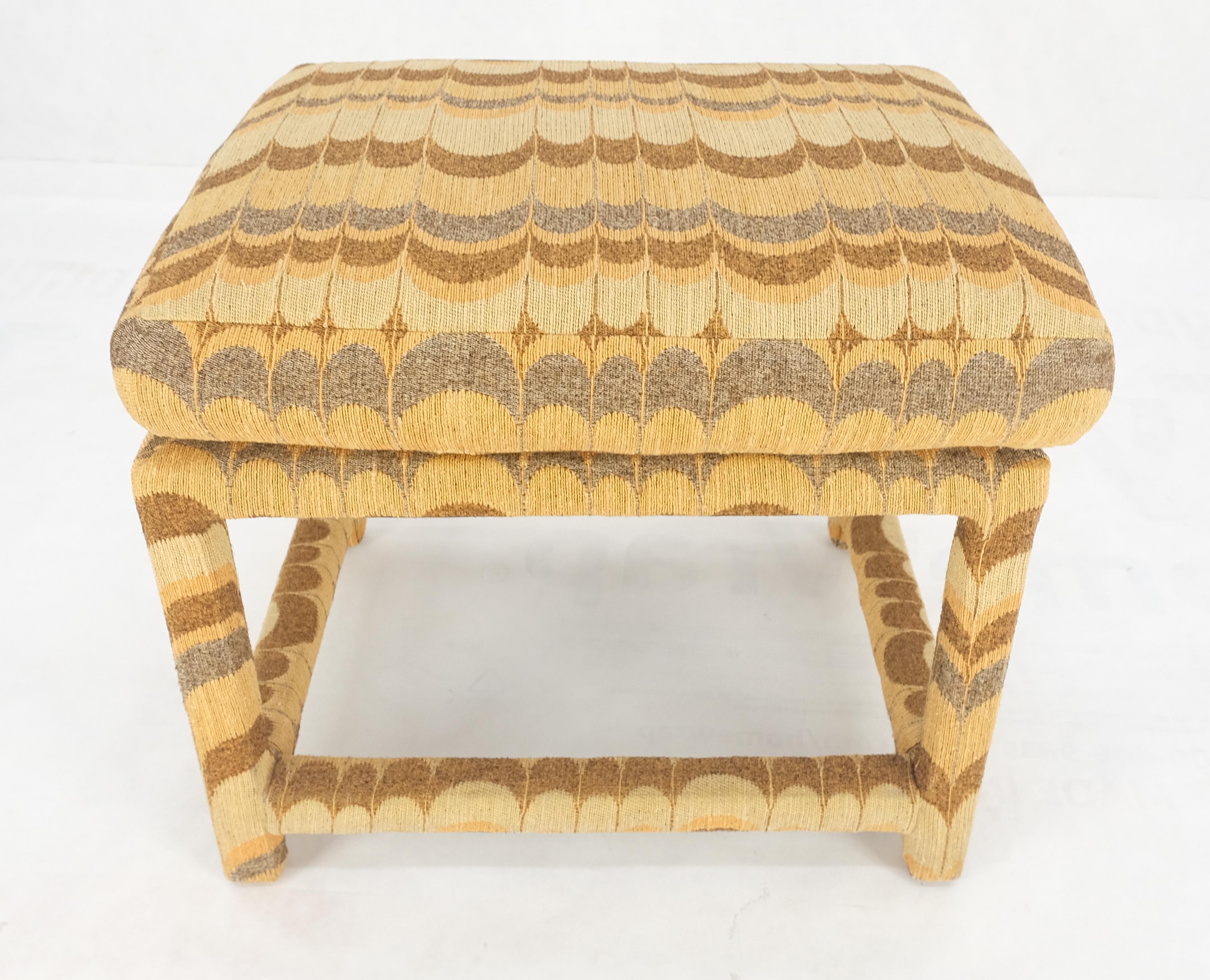 20th Century Thayer Coggin Milo Baughman Foot Stool Bench Ottoman Seat 1970s MINT! For Sale