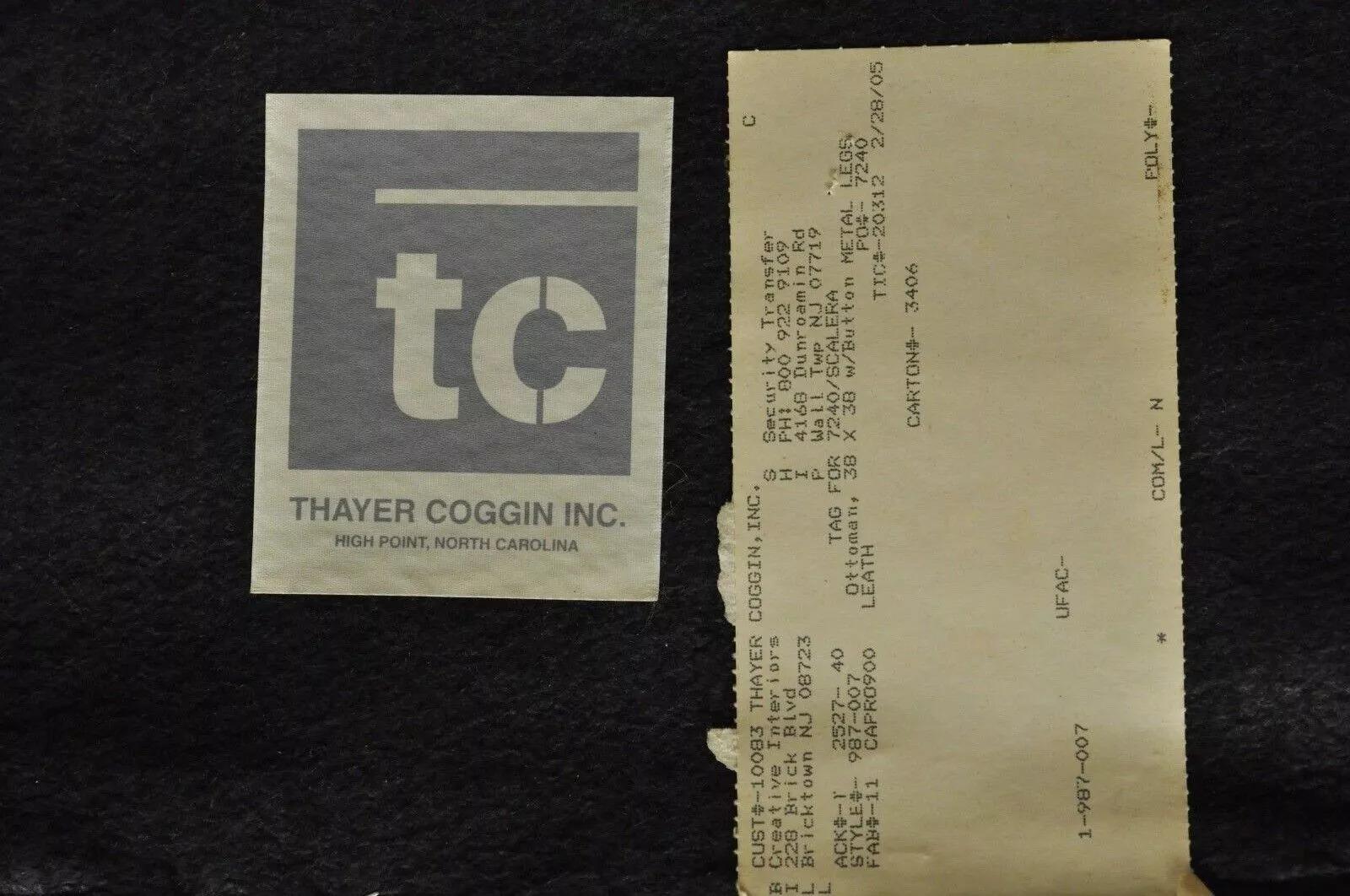 Sconosciuto Thayer Coggin - Ottomana quadrata da 40