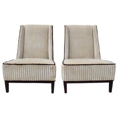 Thayer Coggin Post Modern Nolita Chairs, Pair