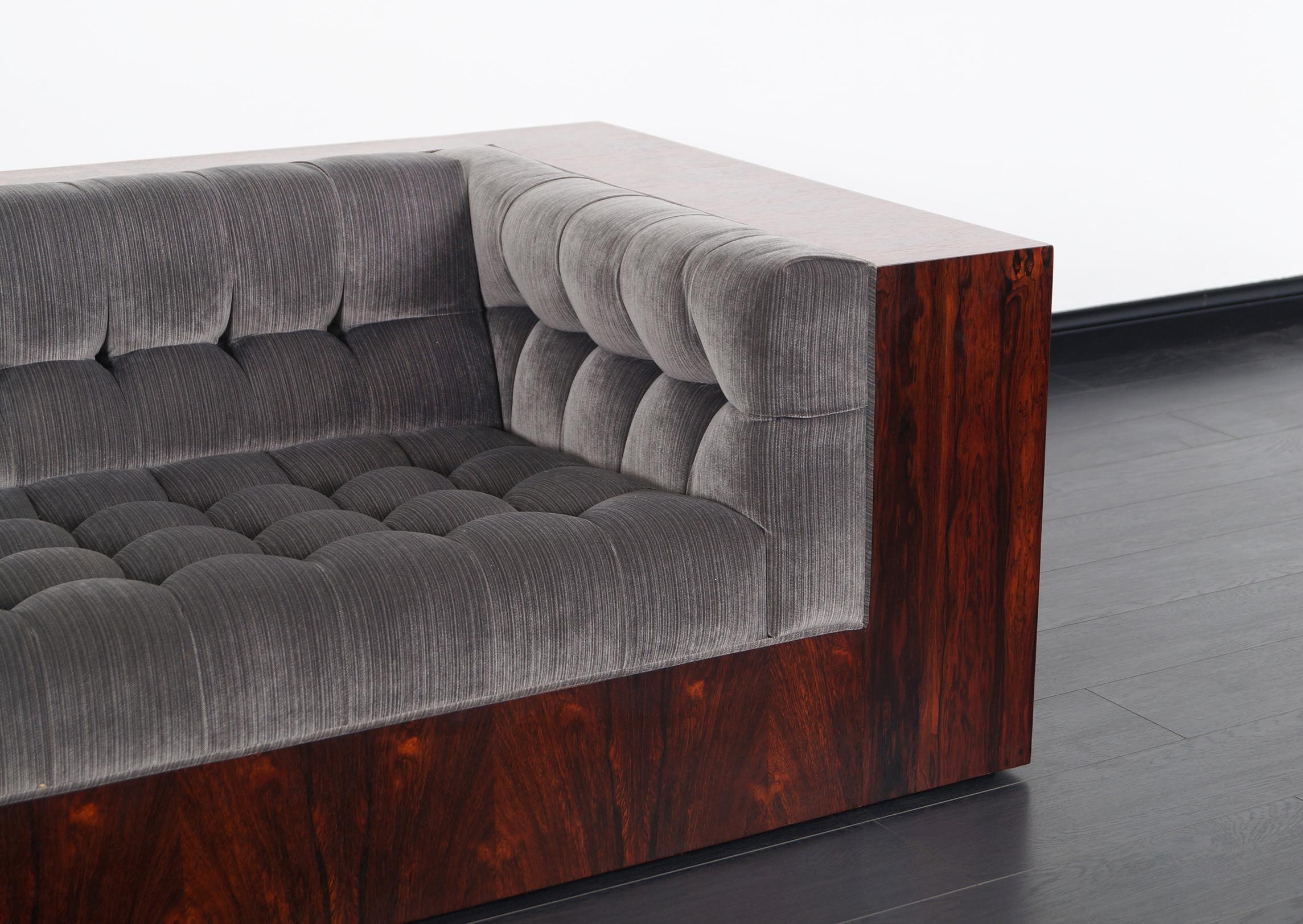 Mid-Century Modern Thayer Coggin Rosewood Sofa by Milo Baughman